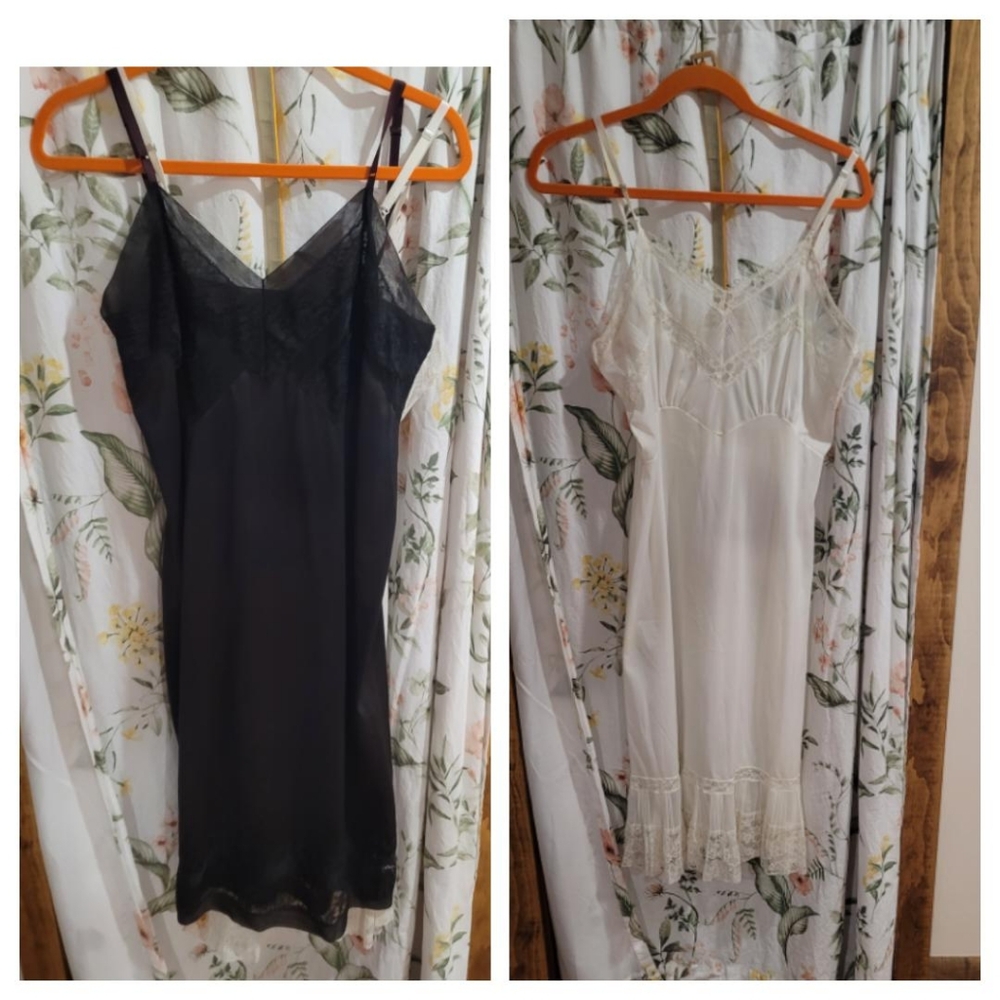 Set Of Two Mid-century Vintage Slips